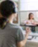 Woman taking part in an online counselling session